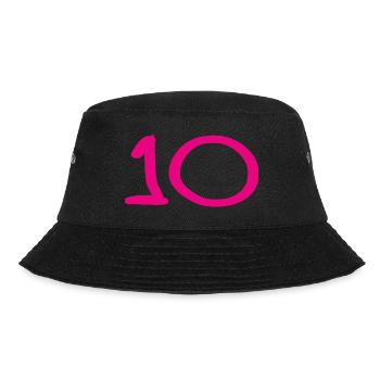 10. 10 YEARS. 10th ANNIVERSARY. 10 YEAR ANNIVERSARY. - Bucket Hat - black - Front - Lela (165cm)