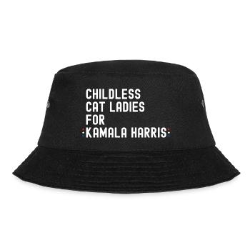Childless Cat Ladies for Kamala Harris 2024 - - Bucket Hat - black - Front - Lela (165cm)