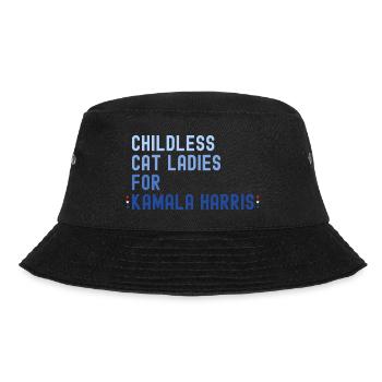 Childless Cat Ladies for Kamala Harris 2024 - - Bucket Hat - black - Front - Lela (165cm)