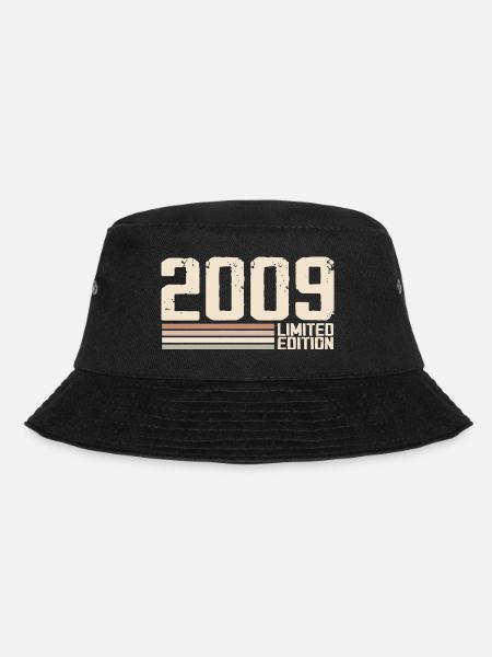 2009 Jahrgang 2009 Geburtstag 2009 Retro 2009 - Bucket Hat - Schwarz