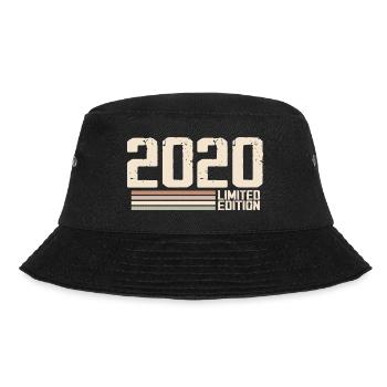 2020 Jahrgang 2020 Geburtstag 2020 Retro 2020 - Bucket Hat - Schwarz - Vorne - Lela (165cm)