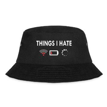 Dinge die ich hasse - Bucket Hat - Schwarz - Vorne - Lela (165cm)