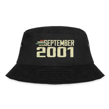 September 2001 Vintage Geschenkidee September 2001 - Bucket Hat - Schwarz - Vorne - Lela (165cm)