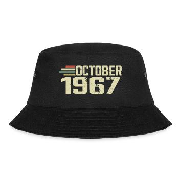 October 1967 - Geburtstag im Oktober 1967 - Bucket Hat - Schwarz - Vorne - Lela (165cm)