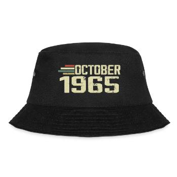 October 1965 - Geburtstag im Oktober 1965 - Bucket Hat - Schwarz - Vorne - Lela (165cm)