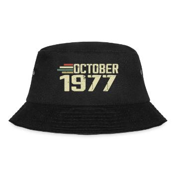 October 1977 - Geburtstag im Oktober 1977 - Bucket Hat - Schwarz - Vorne - Lela (165cm)