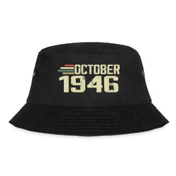 October 1946 - Geburtstag im Oktober 1946 - Bucket Hat - Schwarz - Vorne - Lela (165cm)