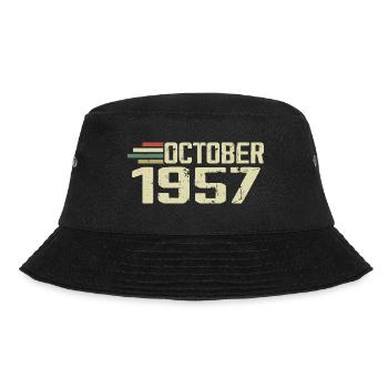 October 1957 - Geburtstag im Oktober 1957 - Bucket Hat - Schwarz - Vorne - Lela (165cm)