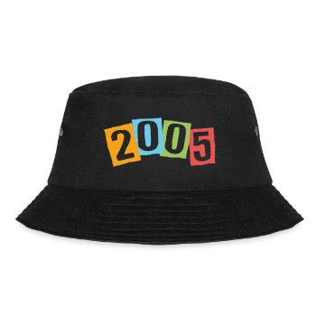 Born in 2005 – Birthday with big colorful numbers - Bucket Hat - black - Front - Lela (165cm)