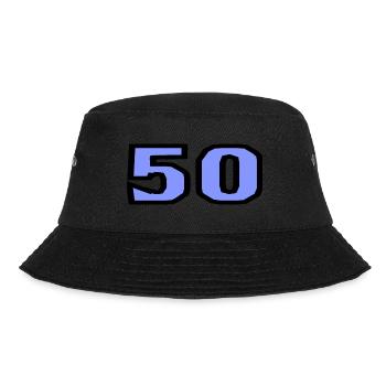50. 50 YEARS. 50th ANNIVERSARY. 50TH ANNIVERSARY. - Bucket Hat - black - Front - Lela (165cm)