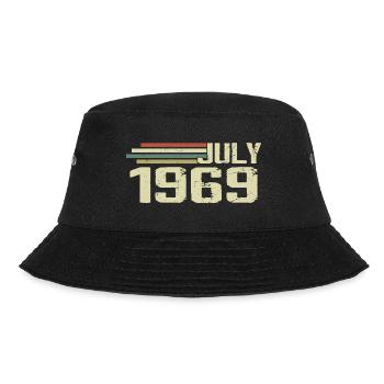 Geburtstag Juli 1969 Jahr 1969 Juli Jahrgang 1969 - Bucket Hat - Schwarz - Vorne - Lela (165cm)
