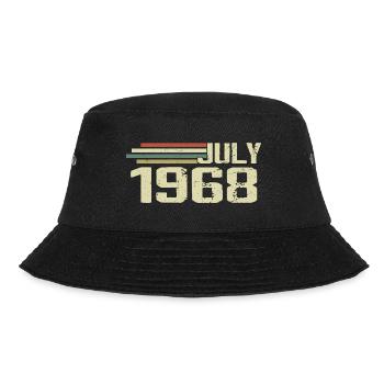 Geburtstag Juli 1968 Jahr 1968 Juli Jahrgang 1968 - Bucket Hat - Schwarz - Vorne - Lela (165cm)