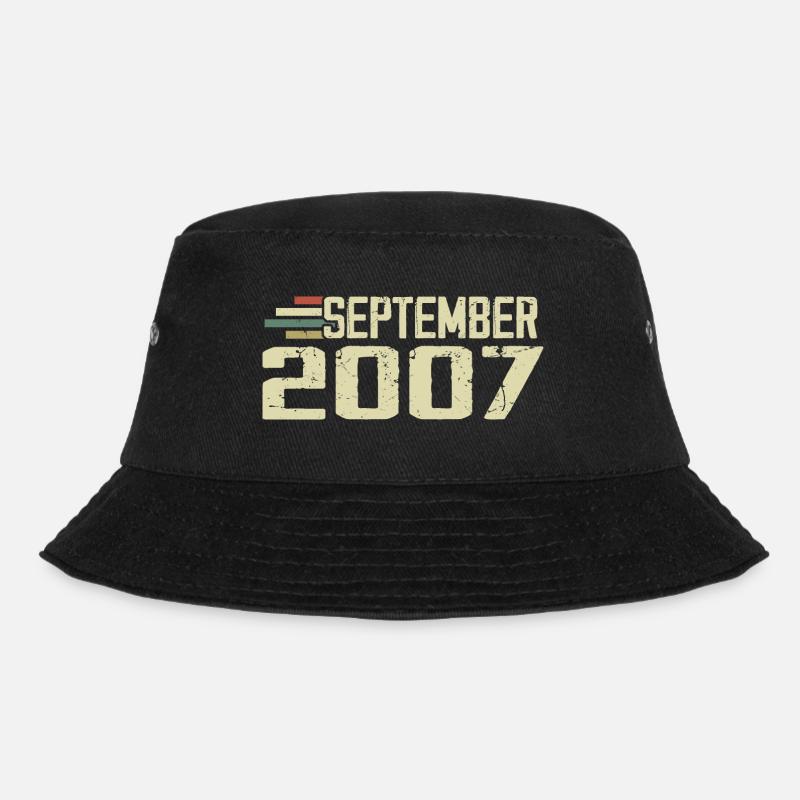 September 2007 Vintage Geschenkidee September 2007 - Bucket Hat - Schwarz