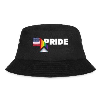 Stolzer Verbündeter und stolzer Patriot - LGBT schwul lesbisch - Bucket Hat - Schwarz - Vorne - Lela (165cm)