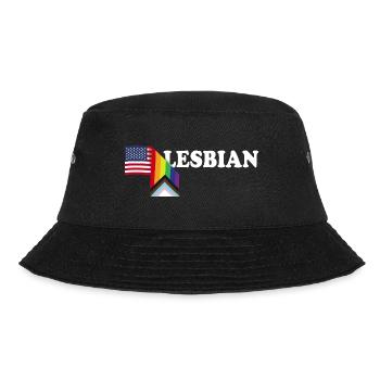 Proud Ally - Lebian Pride - Patriot USA Flag and - Bucket Hat - black - Front - Lela (165cm)