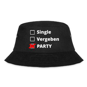 Party - Bucket Hat - Schwarz - Vorne - Lela (165cm)