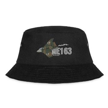 Me 163 Komet (Schreiben) - Bucket Hat - Schwarz - Vorne - Lela (165cm)