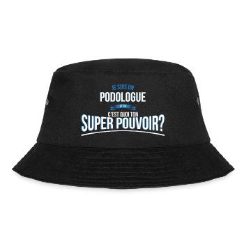 Podologue super pouvoir cadeau - Bob - noir - Devant - Lela (165cm)