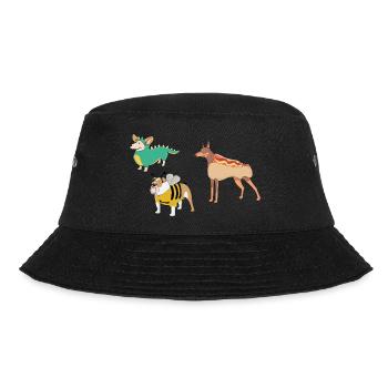 Hunde im Kostüm Hot Dog - Bucket Hat - Schwarz - Vorne - Lela (165cm)