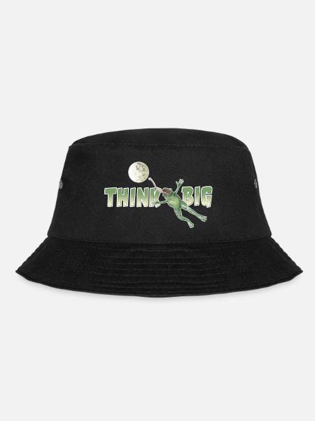 shirt motiv frosch mond positiv think big neu - Bucket Hat - Schwarz