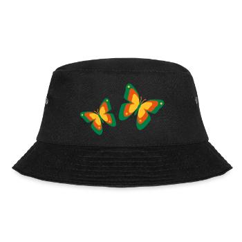 Schmetterlinge Falter Insekten Frühling Sommer - Bucket Hat - Schwarz - Vorne - Lela (165cm)