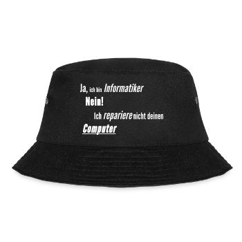 Informatiker Computer kaputt - Bucket Hat - Schwarz - Vorne - Lela (165cm)