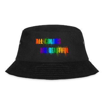 All Colors Are Beautiful - acab - Bucket Hat - Schwarz - Vorne - Lela (165cm)