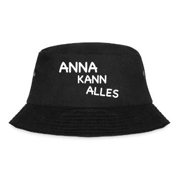 ANNA KANN ALLES I Anna I anna I Geschenk für Anna - Bucket Hat - Schwarz - Vorne - Lela (165cm)