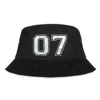 07 in white in the used look - Bucket Hat - black - Front - Lela (165cm)