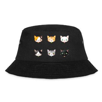 Katzen - Bucket Hat - Schwarz - Vorne - Lela (165cm)