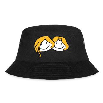 sisters head face girlfriend 2 friends team ge - Bucket Hat - black - Front - Lela (165cm)