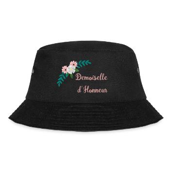 Brautjungfer - Bukolische Sammlung - Bucket Hat - Schwarz - Vorne - Lela (165cm)