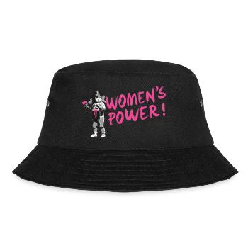 FRAUENPOWER! - Internationaler Frauentag - Bucket Hat - Schwarz - Vorne - Lela (165cm)