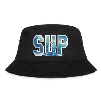 Stand up paddling Geschenk Standup Paddler Welle - Bucket Hat - Schwarz - Vorne - Lela (165cm)
