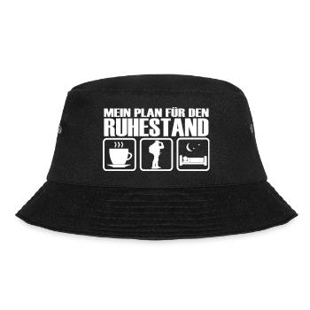 Wandern Trekking - Rentner Ruhestand Rente - Bucket Hat - Schwarz - Vorne - Lela (165cm)