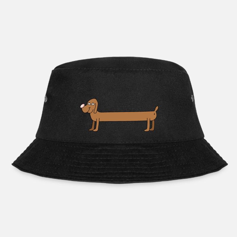 Glücklicher langer Dackel - Bucket Hat - Schwarz