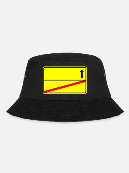 Ortsschild Vorlage - Bucket Hat - Schwarz