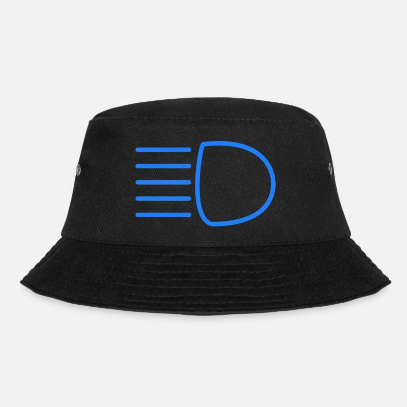 Kontrollleuchte Auto Fernlicht eingeschaltet - Bucket Hat - Schwarz