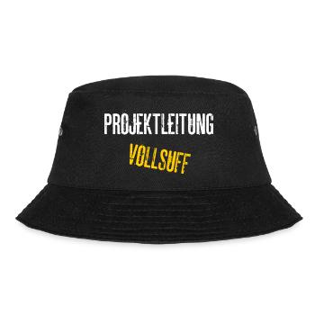 Projektleitung Vollsuff Wein Saufen Gruppen Outfit - Bucket Hat - Schwarz - Vorne - Lela (165cm)