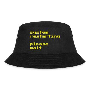 System restarting - Bucket Hat - Schwarz - Vorne - Lela (165cm)