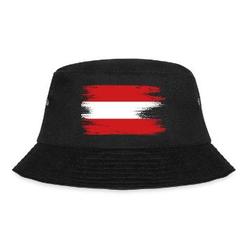 Austria Flag Austria Austrian Flag - Bucket Hat - black - Front - Lela (165cm)