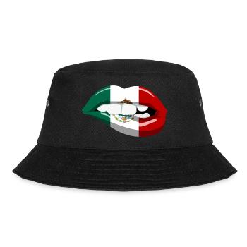 Mexique drapeau lèvres bouche drapeau mexicain - Bob - noir - Devant - Lela (165cm)