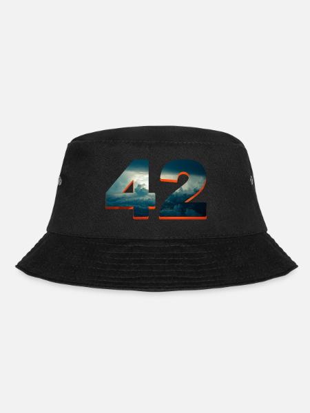 42 sonne u wolken douglas universum antwort frage - Bucket Hat - Schwarz