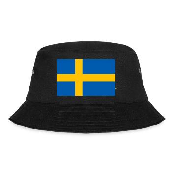Schweden Flagge - Bucket Hat - Schwarz - Vorne - Lela (165cm)