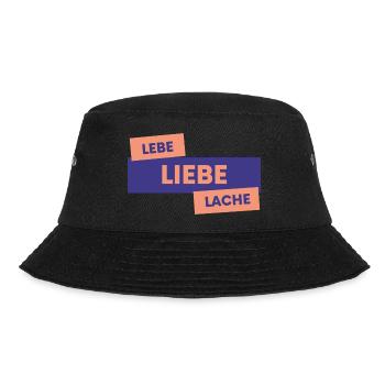 LEBE!LIEBE!LACHE! - Bucket Hat - Schwarz - Vorne - Lela (165cm)