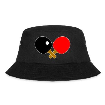 Table tennis table tennis bat Table tennis ball - Bucket Hat - black - Front - Lela (165cm)
