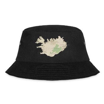 Karte von Island - Bucket Hat - Schwarz - Vorne - Lela (165cm)