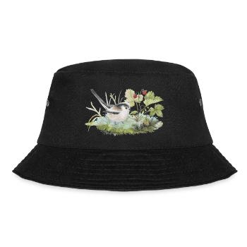 Tail on strawberry Loving watercolor - Bucket Hat - black - Front - Lela (165cm)