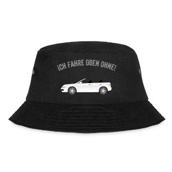 Ich fahre oben ohne! Cooler Spruch Cabrio Fahrer - Bucket Hat - Schwarz - Vorne - Lela (165cm)