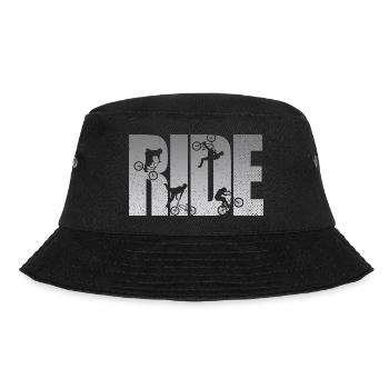 BMX Rider Ride Bicycle Retro Urban - Bucket Hat - black - Front - Lela (165cm)